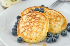 Chia Pancake mit Heidelbeeren